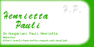 henrietta pauli business card